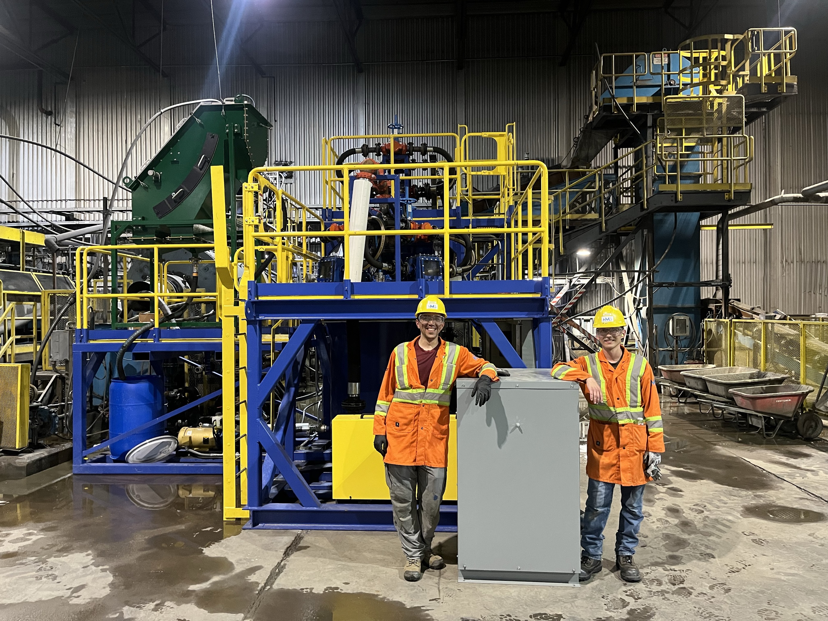 Commercial unit install at a graphite mill